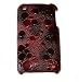 Slim Fit Case Cover for iPhone 3G, 3G S Marble Red Brown