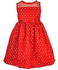 Toddler Glittering Dots Print Polyester/Tulle  Dress
