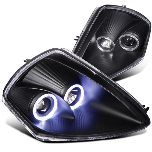 Spec-D Tuning LHP-ELP00JM-ABM Mitsubishi Eclipse JDM Crystal Black Dual Halo Projector Headlights