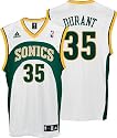 Kevin Durant Youth Jersey: adidas White Replica #35 Seattle Sonics Jersey