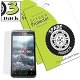 Spare Products (3 Pack) of HTC ThunderBolt Screen Protectors (CLEAR)