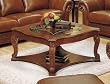Cherry Finish Occasional Coffee Table w/ Solid Wood Legs By Coaster Furniture