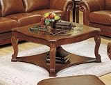Cherry Finish Occasional Coffee Table w/ Solid Wood Legs By Coaster Furniture