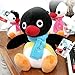 Pingu character Penguin stuffed animal plush black 10