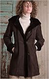 Women's Hooded Sasha Shearling Coat