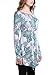 BAISHENGGT Women's Crewneck Long Sleeve Handkerchief Hem Tunic Top Medium Green Floral