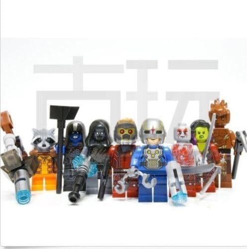 Lot of 8 MiniFigures Super Heroes Series Building Toys