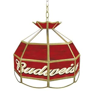Trademark Budweiser 16-inch Tiffany Lamp Light Fixture