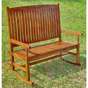 Acacia Patio Traditional Double Porch Rocker Color: Stain