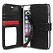 iPhone 6S Plus Case, TORU [Prestizio iPhone 6S Plus Wallet Case] Card Slot Holder Foldable Flip Cover with Kickstand and Wrist Strap for iPhone 6S Plus / iPhone 6 Plus - Black