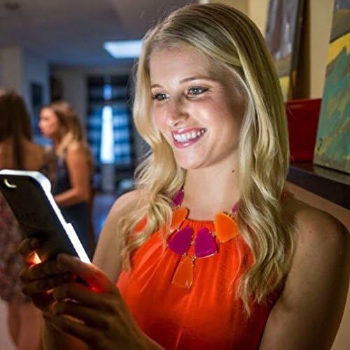 Luxury LuMee LED Light Up Selfie Luminous Phone Cover Case For iPhone 6S Black White Pink Gold (Pink)