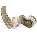 2m Burlap White Lace Craft Ribbon for Craft Wedding Home Decor (5cm)