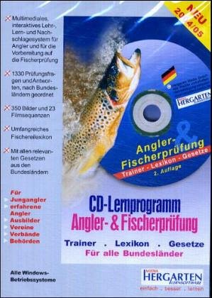 Angler- und Fischerprüfung, 1 CD-ROM 340 Prüfungsfragen und Antworten, 350 Bilder und 23 Filmsequenzen, Fischerei-Lexikon, Glossar. Mit allen relevanten Gesetzen aus den Bundesländern. Für Jungangler, erfahrene Angler, Ausbilder, Vereine