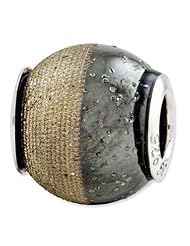 Sterling Silver Reflections Gold plated Laser Etched and Black with Sparkles B