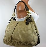 Coach Signature Mia Maggie Shoulder Bag Purse 15757 Khaki Mahogany