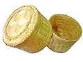 Thai Traditional Handmade ''Kra-Tip'' Sticky Rice Serving Basket Medium Size 5''x4"