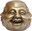 ShalinCraft Laughing Buddha Head - Four Faces Statue Sculpture Brass Craft India 3.5" x 4" (bda003)