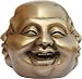 ShalinCraft Laughing Buddha Head - Four Faces Statue Sculpture Brass Craft India 3.5" x 4" (bda003)