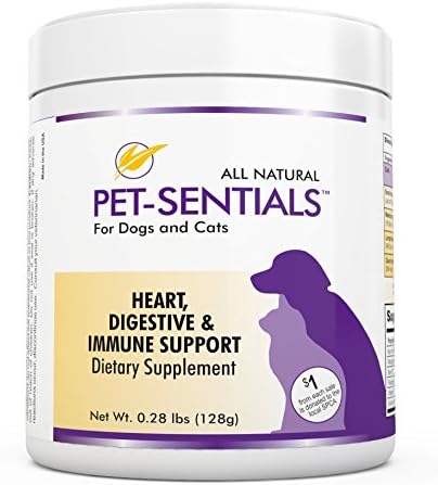 Pet-Sentials Plus - All-in-One Dietary Supplement Powder for Pet Cats and Dogs - All Natural and Organic Ingredients - With Antioxidants for Cardiovascular, Digestive, and Immune Support