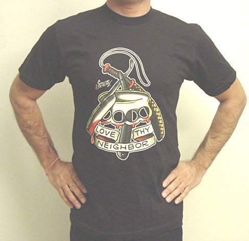 Sailor Jerry Love Thy Neighbor T Shirt Sailor Jerry Tattoo Shirt Medium - XXL