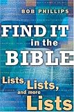 Find It in the Bible: Lists, Lists, and Lists