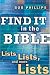 Book Find It in the Bible: Lists, Lists, and Lists