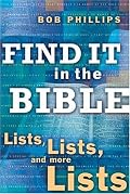 Find It in the Bible: Lists, Lists, and Lists
