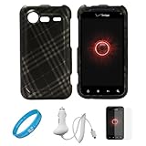 Matte Black with Silver Plaid Design 2 Piece Protective Crystal Hard Shield ....