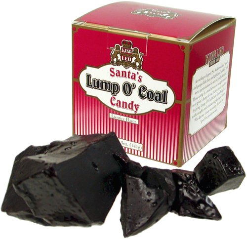 Santa`s Lump of Coal Licorice Candy [5-Ounce Gift Box] by Quality Candy
