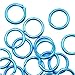 Capri Blue Color Aluminum Open Jump Rings 6mm 19 Gauge (50)