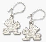 Logo Art Notre Dame Fighting Irish Sterling Silver Team Logo 1/2 Dangle Earring