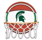 University of Michigan State Spartans Neon Pebble Leather Basketball Hoop