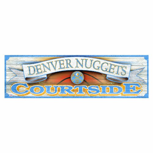 NBA Denver Nuggets 9-by-30 Wood Sign