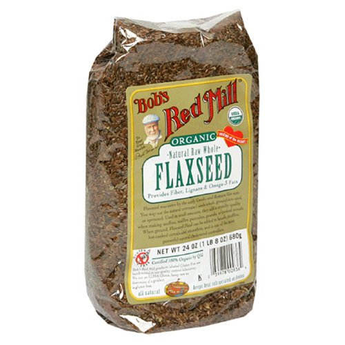 Bob's Red Mill Organic Raw Whole Flaxseed Brown, 24-Ounce Packages (Pack of 4)