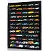 Hot Wheels Matchbox 1/64 scale Diecast Display Case Cabinet Wall Rack w/UV Protection -Black