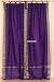 Purple Tie Top / Ribbon Top Purple Silk Sari fabric Drapes, Panels, Curtains