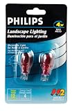 Philips Landscape Lighting 4-Watt Wedge Base 12-Volt T5 Red 2Pack