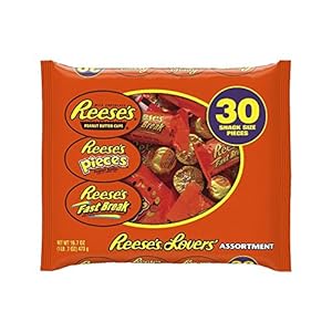 Reese's Snack Size Assortment, 30-Piece, 16.7-Ounce Bags (Pack of 3)