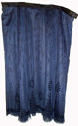 Womens Old Navy Skirt Size 14 Sheer Lined Sequins Navy Blue