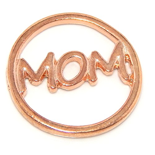 Pro Jewelry Rose Gold Tone "Mom" Plate for 30mm Pendant Locket 36408