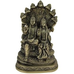 Hindu Religious Statue Vishnu Preserver of Universe & Lakshmi Goddess of Wealth