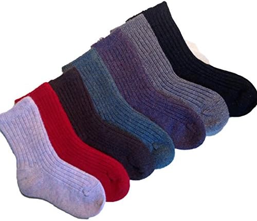 Lian LifeStyle Children 6 Pairs Cashmere Wool Socks Random Color