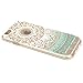 iPhone 6 Case, iPhone 6s Case,JAHOLAN TPU Silicone Gel Soft Clear Case Cover for Iphone 6 6S - Blue Circle Flower Tribal Mandala