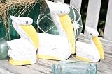 PELICAN SET OF 3 - YELLOW COASTAL - BEACH DECOR