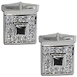 Stud Set Sterling Silver Zircon Gemstone Men's Cufflinks (cflng260)