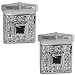 Stud Set Sterling Silver Zircon Gemstone Men's Cufflinks (cflng260)