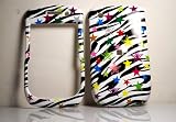 ZEBRA WITH GREEN BLUE RED MULTI COLOR STAR SNAP ON HARD SKIN SHELL PROTECTOR COVER CASE FOR BLACKBERRY CURVE 8300 8310 8330 + BELT CLIP
