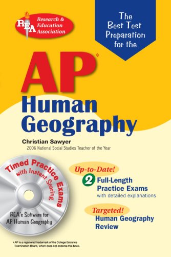 Books: AP Human Geography w/ CD ROM REA The Best Test Prep The Best Test Preparation for Advance Placement