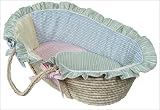 Hoohobbers Doll Size Moses Basket Stripes