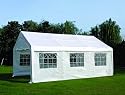 Partyzelt 6x4 Meter mit Fenstern, PE weiss